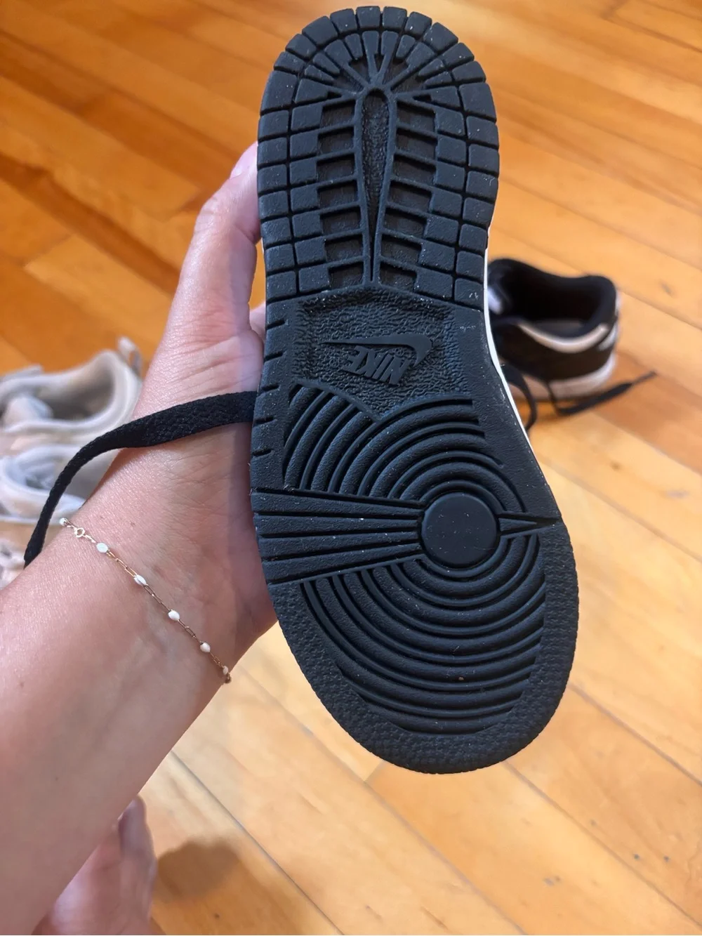Nike Kids Black and White Low-Top Sneakers